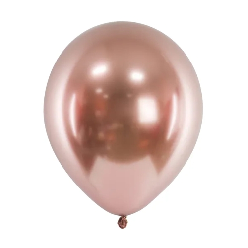 BALON PARTY DECO GLOSSY RÓŻOWE ZŁOTO 30cm 1szt