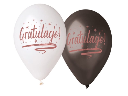 BALON GEMAR PASTEL GRATULACJE MIX 33cm 1szt