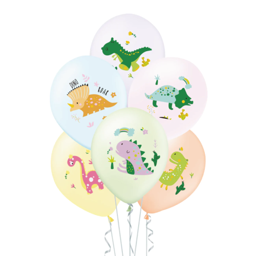 BALON PARTY PAL PASTEL DINOZAURY MIX 30cm 1szt
