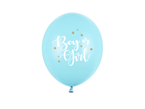 BALON PARTY DECO STRONG PASTEL BOY OR GIRL BŁĘKIT 30cm 1szt
