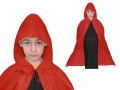 PELERYNA Z KAPTUREM POLIESTER CZERWONA 84cm
