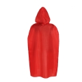 PELERYNA Z KAPTUREM POLIESTER CZERWONA 84cm