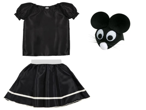 ZESTAW MYSZKA CZARNY 116-128 3el