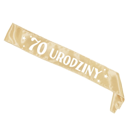 SZARFA 70 URODZINY ZŁOTA 85cm