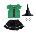 ZESTAW SLYTHERIN ZIELONO-CZARNY 134-140 6el