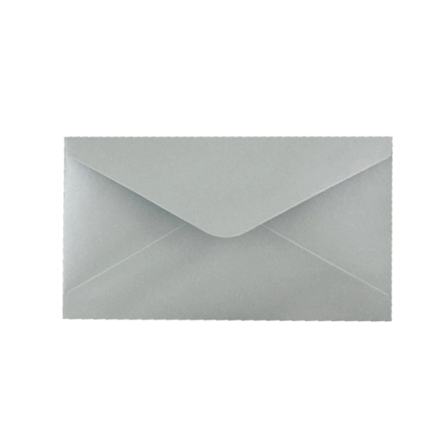 KOPERTA PREZENTOWA SREBRNA 16x8cm 1szt