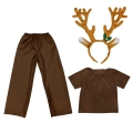 ZESTAW RENIFER BRĄZOWY 134-140 3el