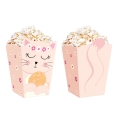 PUDEŁKA NA POPCORN KOTKI KOLOROWE 6szt