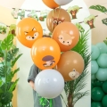 BALON PARTY PAL PASTEL LEŚNE ZWIERZĄTKA MIX 30cm 8szt