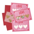 KARTKI ZDRAPKI WALENTYNKI LOVE DIY RÓŻOWE 18x13cm 3szt