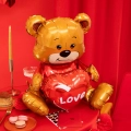 BALON PARTY PAL MIŚ Z SERCEM LOVE BRĄZOWY 20'' 50cm