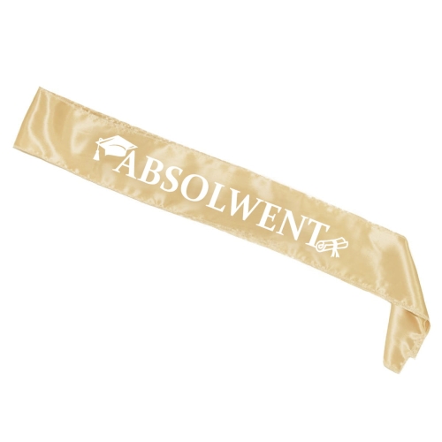 SZARFA ABSOLWENT ZŁOTA 85cm