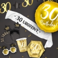 OPASKA 30 URODZINY GWIAZDKI CZARNA