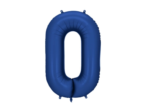 BALON PARTY DECO CYFRA 0 GRANATOWY 34'' 86cm