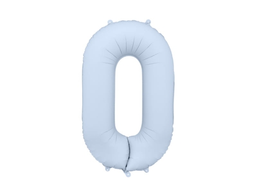BALON PARTY DECO CYFRA 0 MGLISTY NIEBIESKI 34'' 86cm