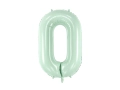 BALON PARTY DECO CYFRA 0 MIĘTOWY 28'' 72cm