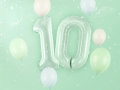 BALON PARTY DECO CYFRA 0 MIĘTOWY 28'' 72cm