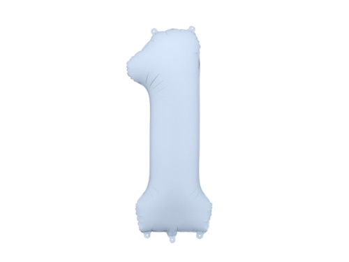 BALON PARTY DECO CYFRA 1 MGLISTY NIEBIESKI 34'' 86cm