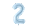 BALON PARTY DECO CYFRA 2 BŁĘKITNY 28'' 72cm