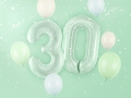 BALON PARTY DECO CYFRA 3 MIĘTOWY 28'' 72cm