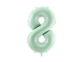 BALON PARTY DECO CYFRA 8 MIĘTOWY 28'' 72cm