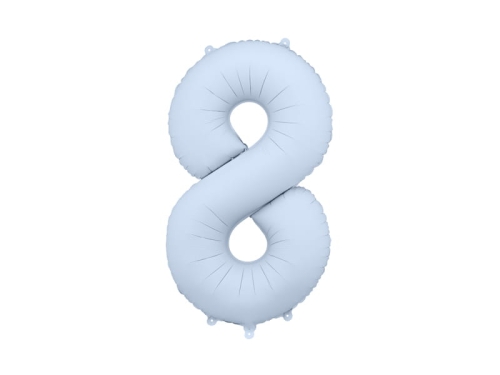 BALON PARTY DECO CYFRA 8 MGLISTY NIEBIESKI 34'' 86cm