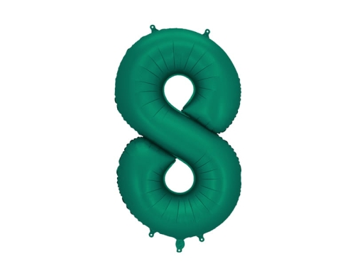 BALON PARTY DECO CYFRA 8 BUTELKOWA ZIELEŃ 34'' 86cm