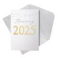 KARTKA ŚLUBNA NOWOŻEŃCY 2025 BIAŁA 19x13cm