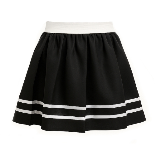 SPÓDNICZKA PLISOWANA PONGEE CZARNA M/L