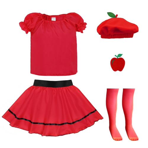 ZESTAW JABŁKO CZERWONY 134-140 5el