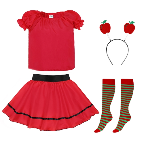 ZESTAW JABŁKO CZERWONY 116-128 4el