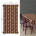 OBRUS FOLIOWY CYRK BALONIKI CZERWONO-BEŻOWY 137x274cm