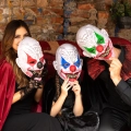 MASKA KLAUN PLASTIKOWA BIAŁO-ZIELONA