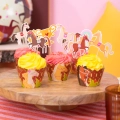 PAPILOTKI NA MUFFINKI KONIKI BRĄZOWE 6szt