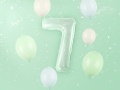 BALON CYFRA 7 MIĘTOWY 28'' 72cm