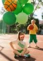 BALON PARTY DECO PIŁKA DO KOSZYKÓWKI POMARAŃCZOWA 14" 35cm