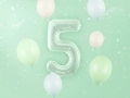BALON CYFRA 5 MIĘTOWY 28'' 72cm