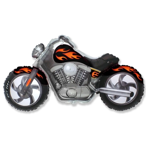 BALON FLEXMETAL MOTOR HARLEY SZARY 45" 115cm