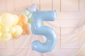 BALON CYFRA 5 BŁĘKITNY 28'' 72cm