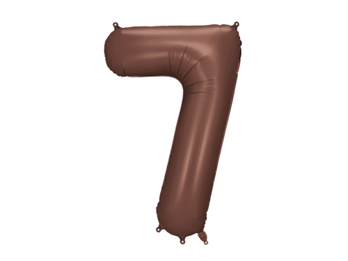 BALON CYFRA 7 CIEMNOBRĄZOWY 34'' 86cm