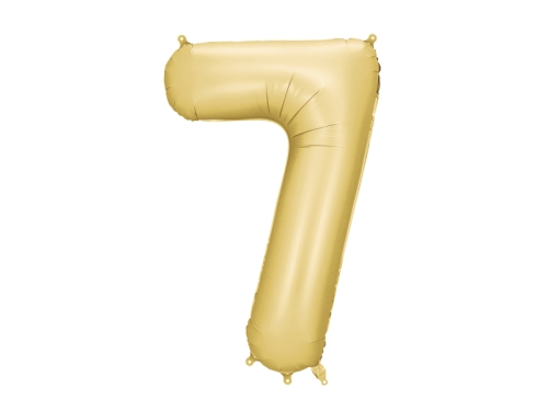 BALON CYFRA 7 JASNOZŁOTY 34'' 86cm