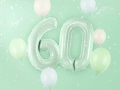 BALON CYFRA 6 MIĘTOWY 28'' 72cm