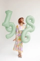 BALON CYFRA 6 MIĘTOWY 28'' 72cm