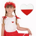 PRZYPINKA SERCE FLAGA POLSKI FILCOWA BIAŁO-CZERWONA 6cm