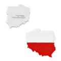 PRZYPINKA POLSKA FILCOWA BIAŁO-CZERWONA 6cm