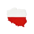 PRZYPINKA POLSKA FILCOWA BIAŁO-CZERWONA 6cm