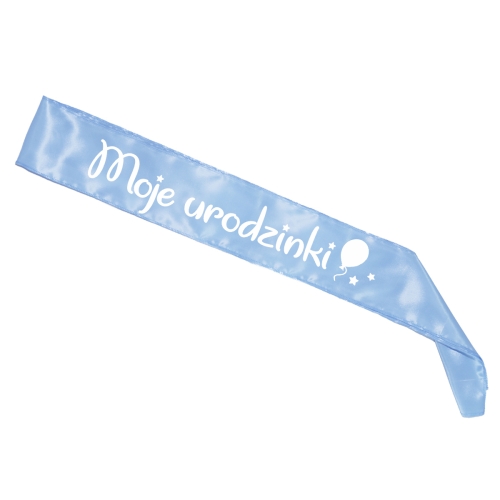 SZARFA MOJE URODZINKI BALONIK BŁĘKITNA XS 70cm