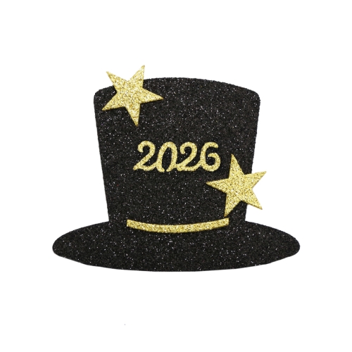 KAPELUSZ MINI ROK 2026 BROKAT PIANKA CZARNY