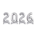 BALONY 2026 STOJĄCE SREBRNE 15'' 38cm 4el