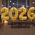 BALONY 2026 ZŁOTE 34'' 86cm 4el